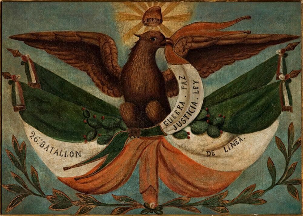 Águila mexicana con gorro frigio