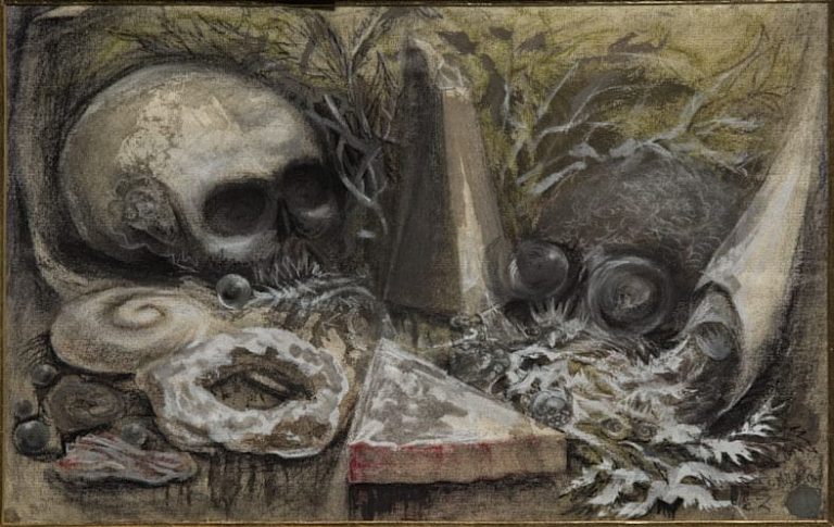 Ofrenda con calavera
