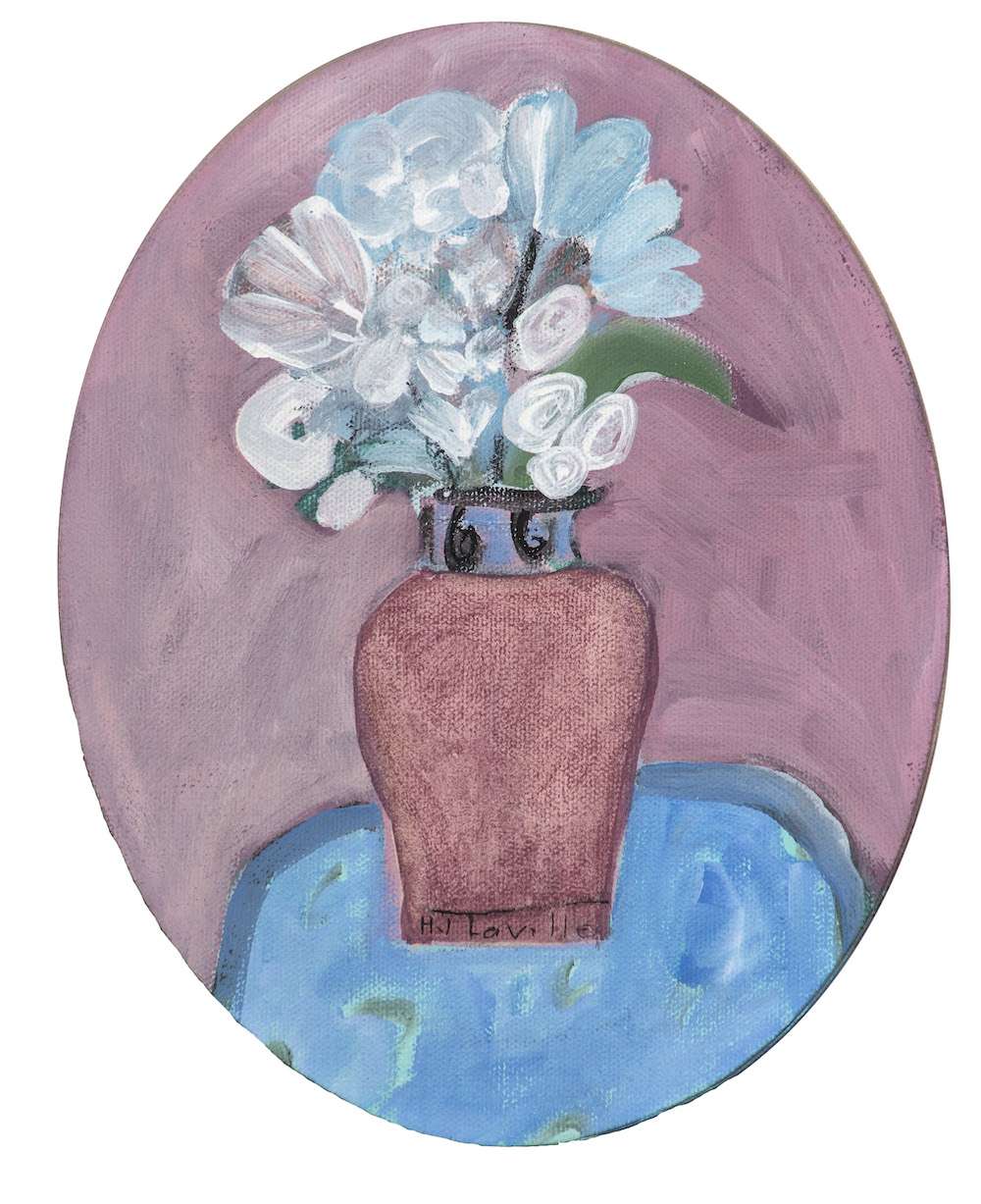 Óvalo con flores