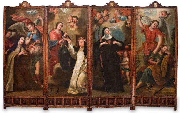 Las monjas doctoras y el sueño del señor San José, Biombo
