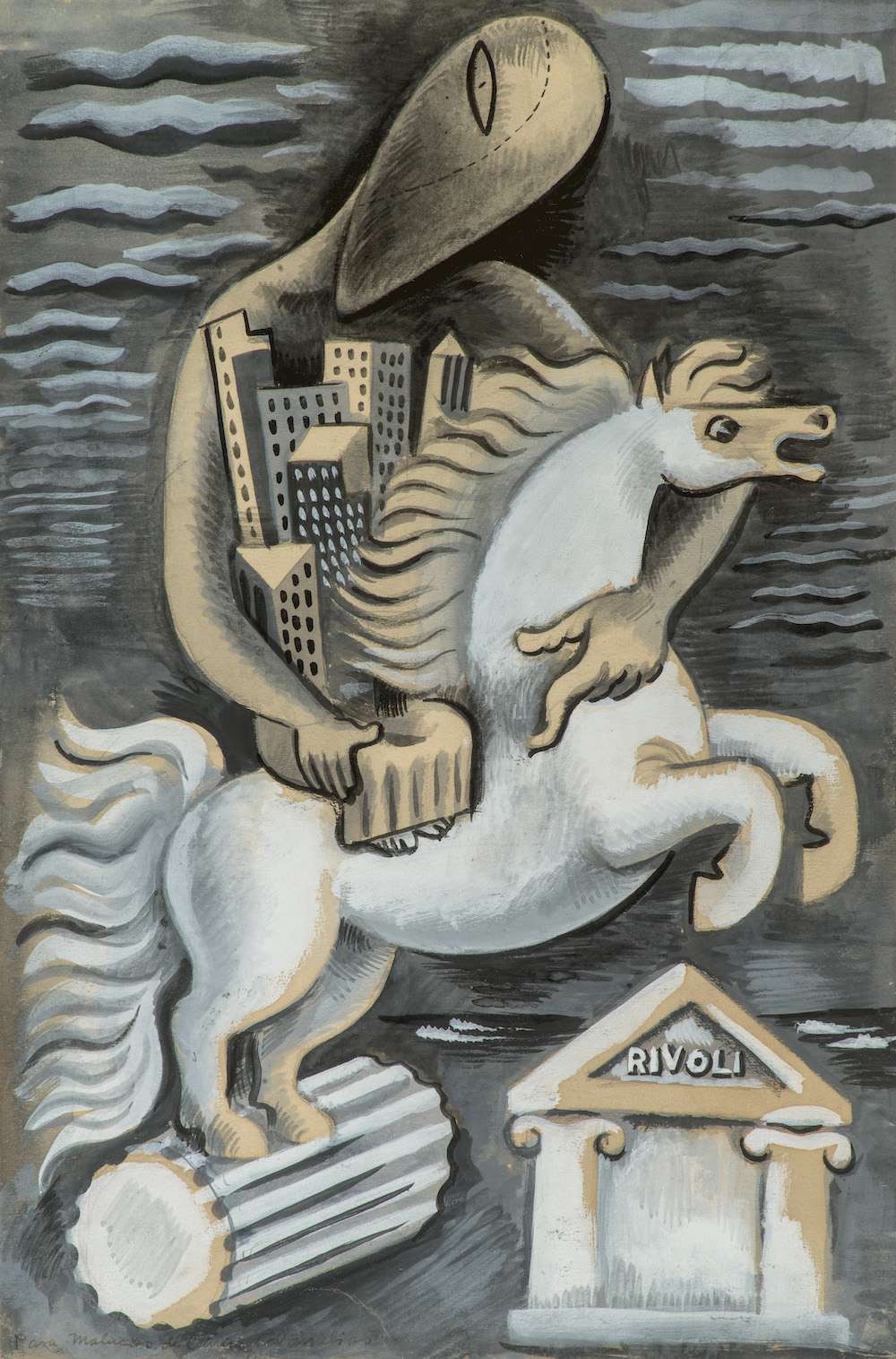 Gloria Swanson a la manera de Chirico