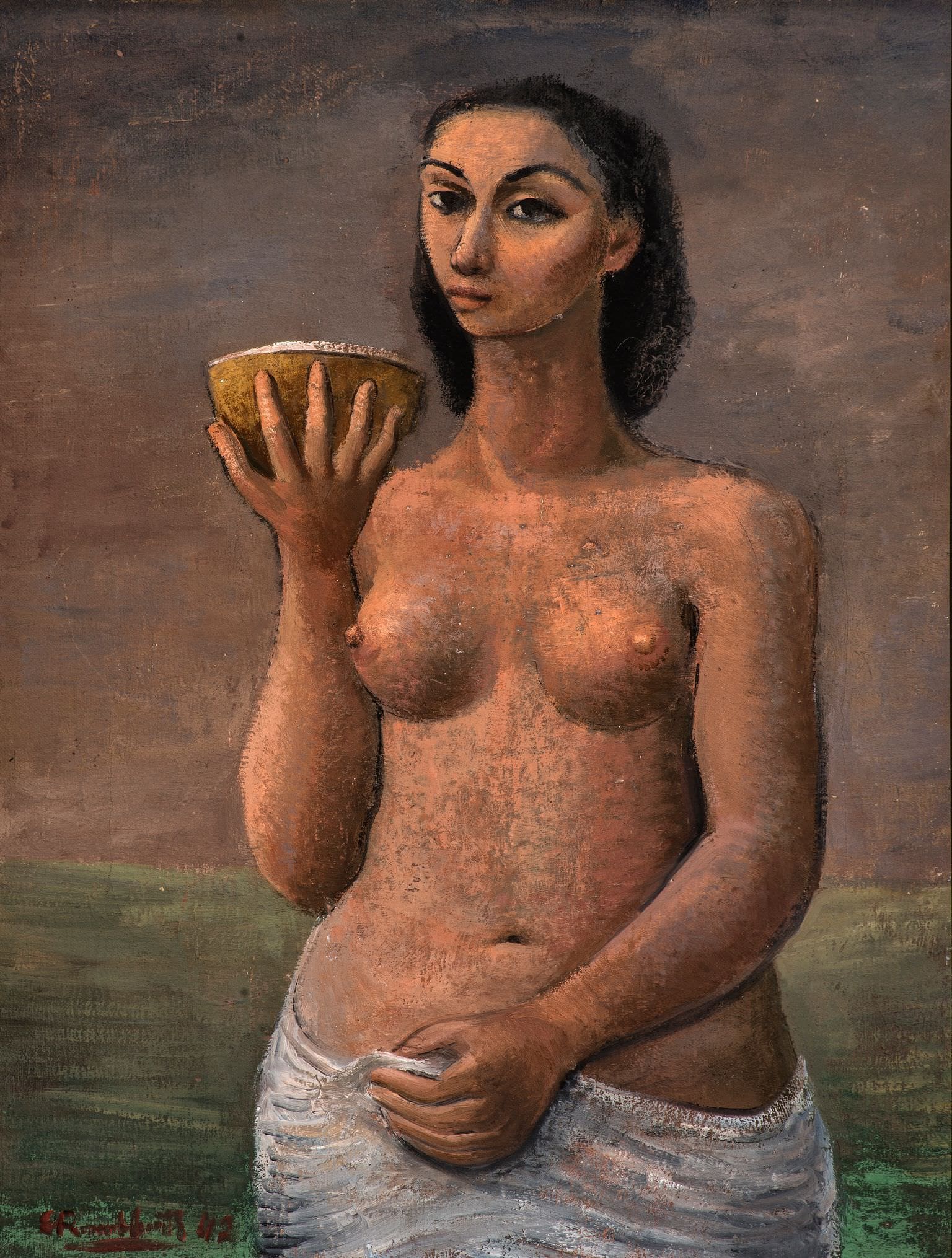 Mujer con coco