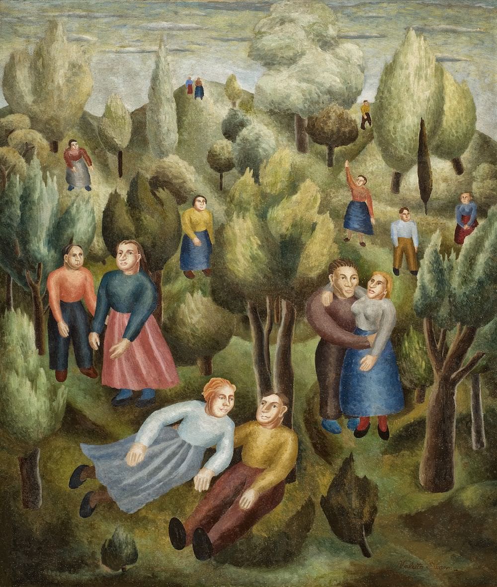 Parejas en el bosque